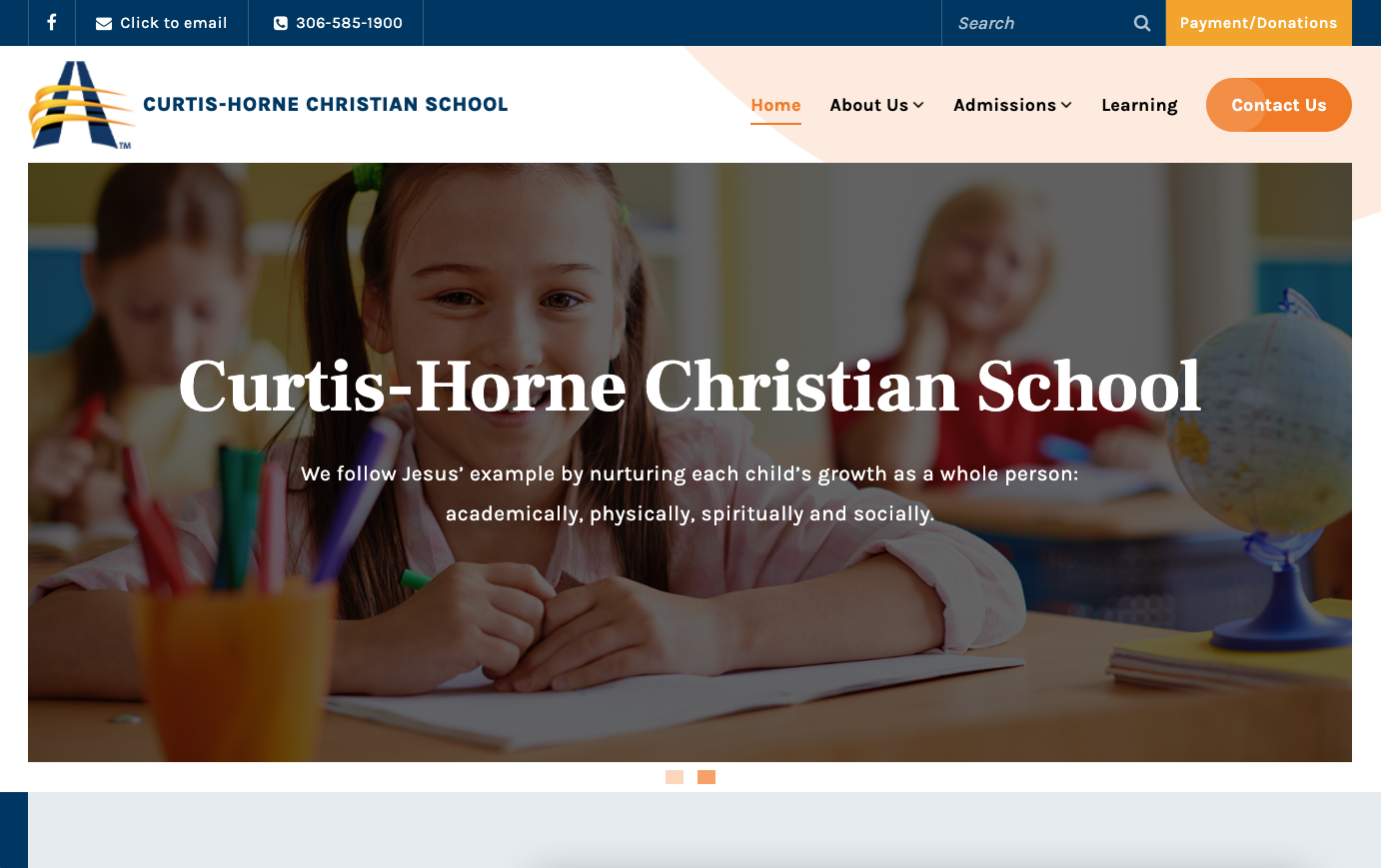 curtis-horne school website by OmniOnline, Business websites for Saskatchewan