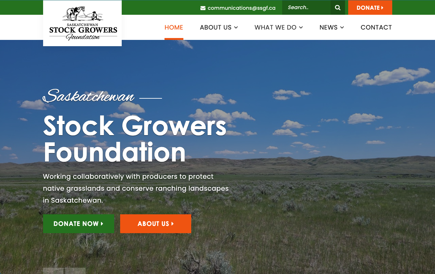 saskatchewan stock growers foundation web design by OmniOnline