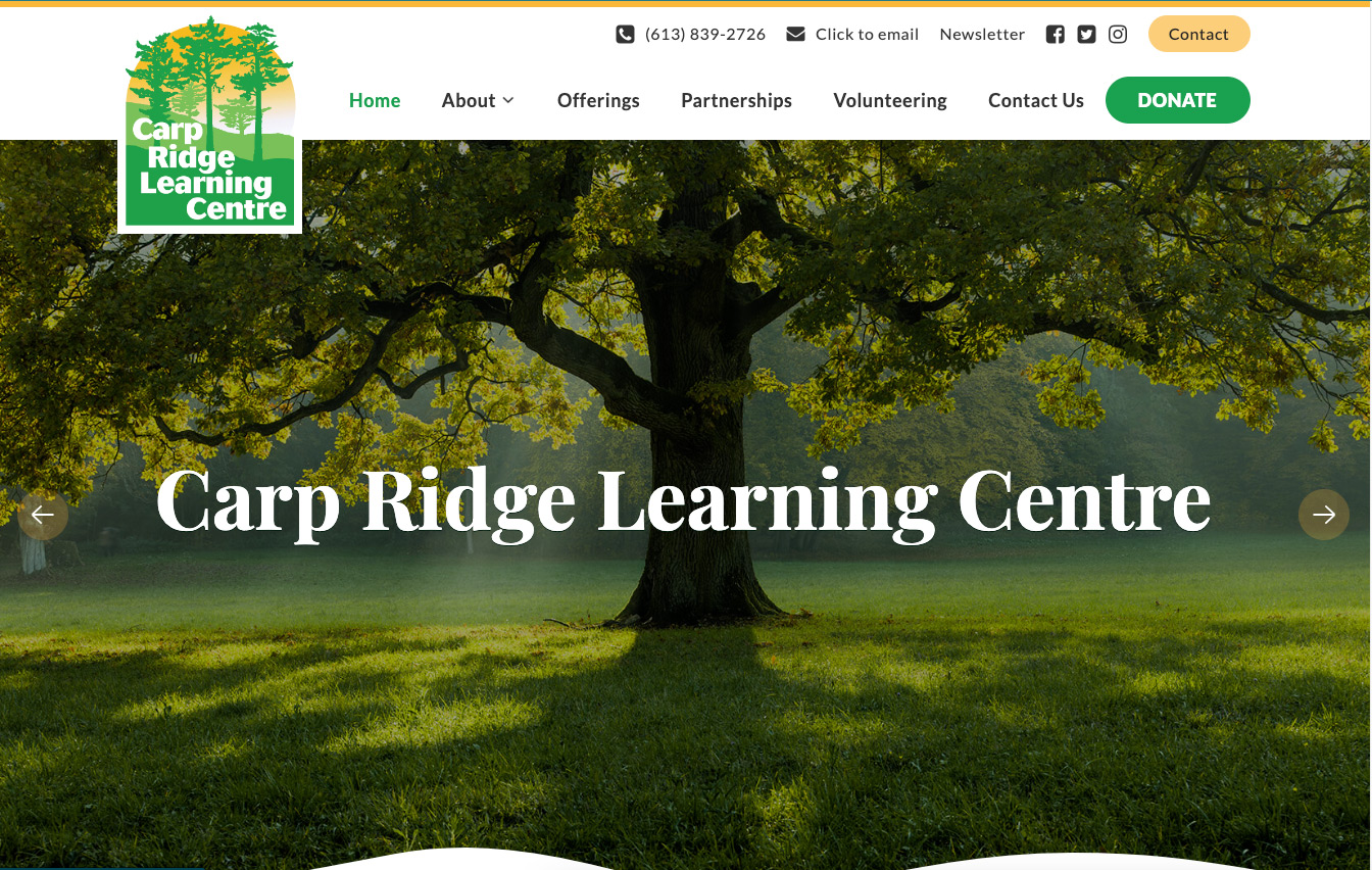 carp ridge website - best web design regina